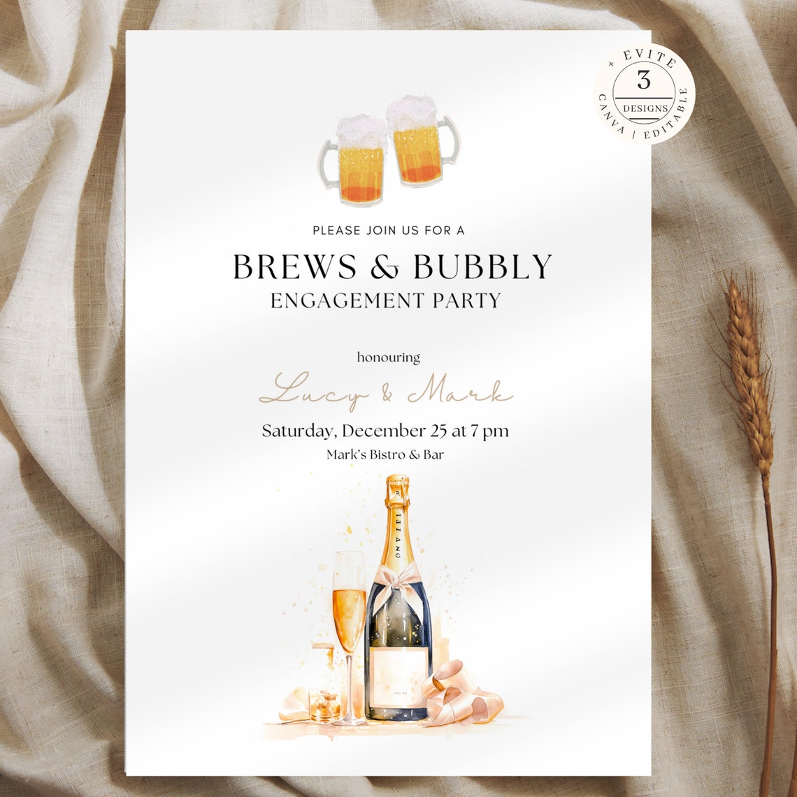 Bubbles and Brews Before I Do, Bubbles and Brews Engagement Party