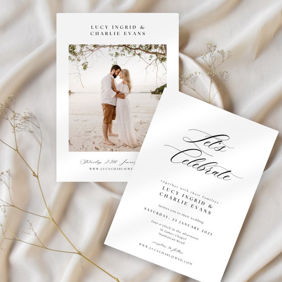 Example Invitation Front Format For Wedding Invitation Card Free Printable, Customizable