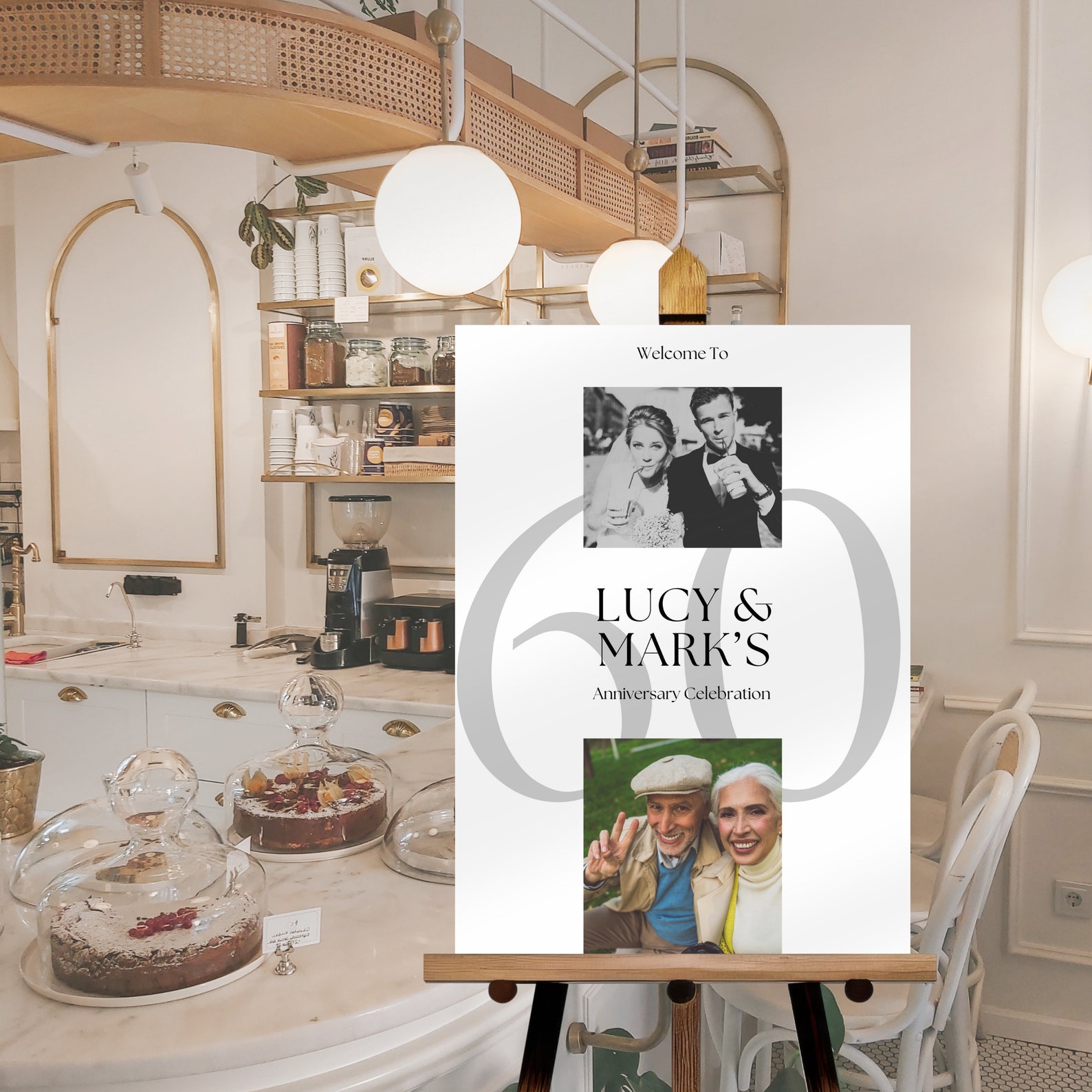60th Wedding Anniversary Welcome Sign, 60th Wedding Anniversary ...