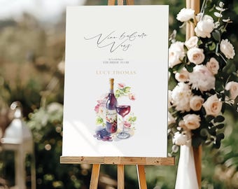 Vino Before Vows Bridal Shower Sign, Wine Tasting Bridal Shower Invite, Wine Theme Bridal Shower, Winery Bridal Shower Welcome Sign, BB01