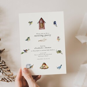 Nesting Baby Shower Invite, Nesting Party Invite, Baby Shower Nesting Party, Another Baby Invite, Nesting Party Bird Nest Baby Shower