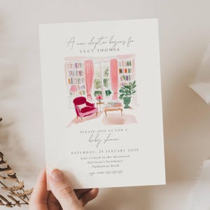 A New Chapter Baby Shower Invitation, Baby Shower Invite A New Chapter Begins, A New Chapter Book Baby Shower, Storybook Baby Shower, FB02