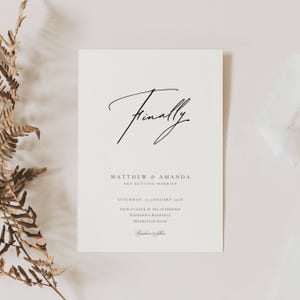 Hilarious Wedding Invitations, Modern Invitation Template, Casual Wedding Invites, Intimate Wedding Invitation Template, Funny Wedding