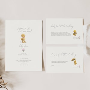 Little Duckling Baby Shower Invitation, Baby Duck Baby Shower Invitation, A Little Duckling Is On The Way Baby Shower Invite, Cute Duck, DCK