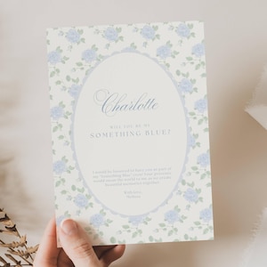 Something Blue Crew Proposal Template, Will You Be My Something Blue Template, Blue Bridesmaid Proposal, Blue Maid of Honor Proposal, GM02