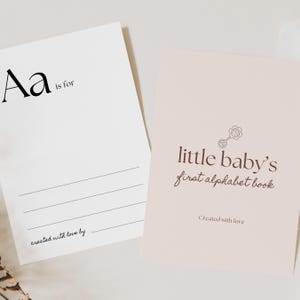 Baby First Abc Book Template, Alphabet Book Template, Abc Book Template, Editable First Alphabet Book, ABC Baby Shower Game Template image 4