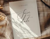 Minimalist Elegant Save the Date Template, Simple Modern Wedding Announcement, Modern Save The Date, Minimalist Save Our Date Wedding, SD01