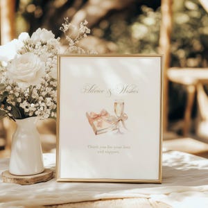 A New Chapter Bridal Shower Table Sign: Book Theme (Editable Template), Gold, Next Chapter