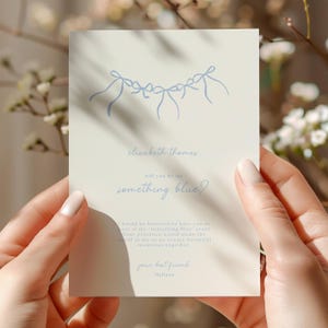 Something Blue Crew Proposal Template, Will You Be My Something Blue Template, Blue Bridesmaid Proposal, Blue Maid of Honor Proposal, GM02
