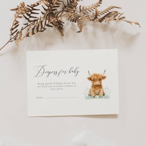 Highland Cow Baby Boy Invite Baby Shower, Boho Highland Cow Baby Shower Invite, Oh Holy Cow We Are Having a Baby Boy, Cow Baby Shower