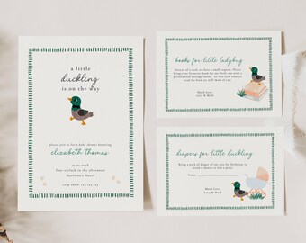 Uitnodiging babyshower wilde eend, uitnodiging babyshower klein eendje, een klein eendje is onderweg babyshower uitnodigen, DCK