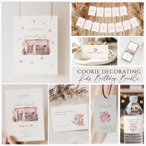 Cookie Dekorieren Partyeinladung, Kinder Cookie Dekorieren Partyeinladung, Geburtstag Kochen Geburtstagsparty, Backen Geburtstagsparty, PP01