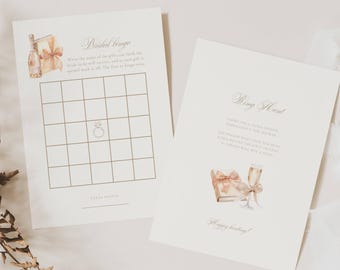 A New Chapter Bridal Shower Games: Book Theme (Editable Template), Next Chapter, Gold