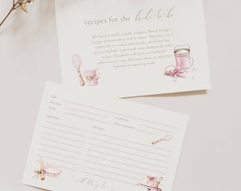Carte de recette de douche nuptiale envolée, carte de recette de prochaine étape, douche nuptiale de cuisine, carte de recette de douche nuptiale de cuisine