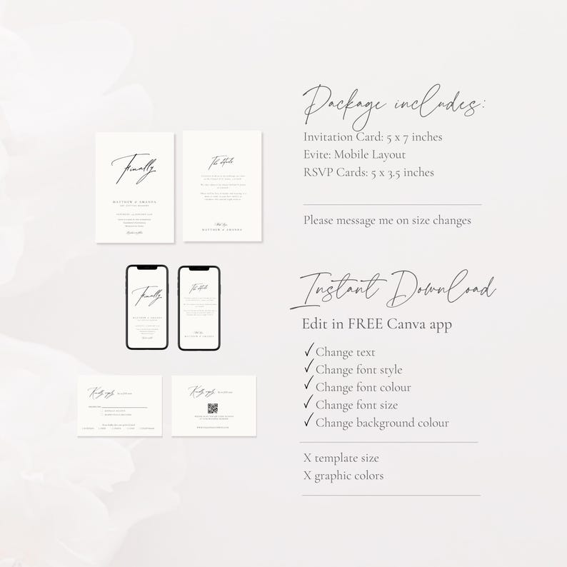 Hilarious Wedding Invitations, Modern Invitation Template, Casual Wedding Invites, Intimate Wedding Invitation Template, Funny Wedding, Canva Editable Template