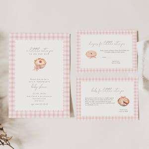 Baby Shower Cutie Pie Gingham, Baby Shower A Little Cutie Pie Is On The Way, Dolce come una torta, Invito per il baby shower Little Cutie Pie, CP01