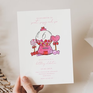 Sweet Sassy and Six Birthday Invitation, 6Th Birthday Invitation, Six is Sweet Invite, Sweet Sixth Birthday, Sweet Sassy Six, Candy, SW01