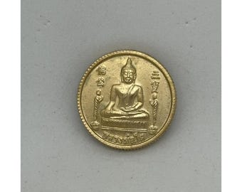 2004 Thai Amulet 3 Heng Gold Plated Coin Luang Pho Wat Phanan Choeng Ayutthaya