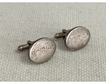 Tiffany & Co ~ .925 Sterling Silver Oval Cufflinks ~ Monogrammed ~ 15.3 gr