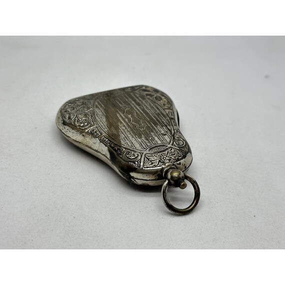 Antique German Silver Double Sovereign Coin Holder Case Only ~ Victorian Era View 4