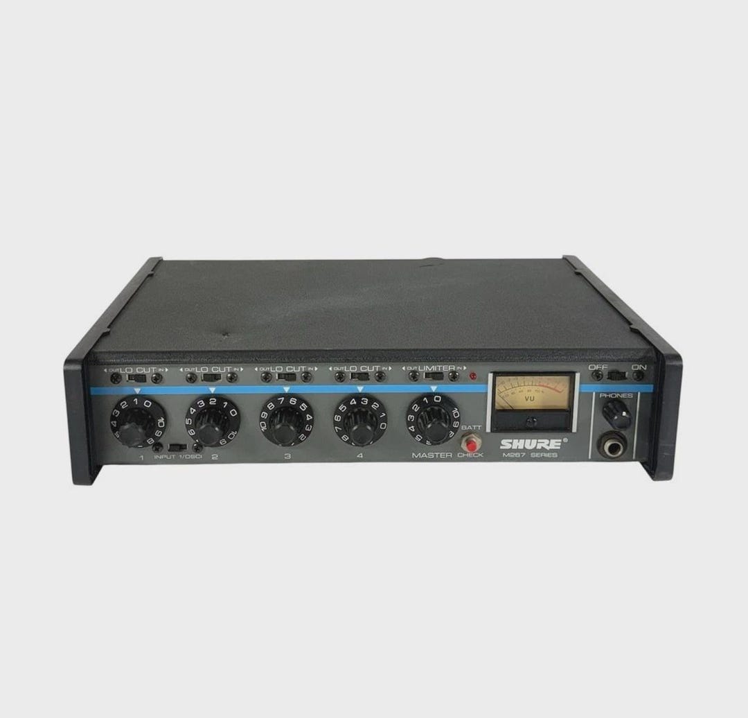 Vintage Shure M267 Professional 4-channel Microphone Mixer W/ Built-in ...