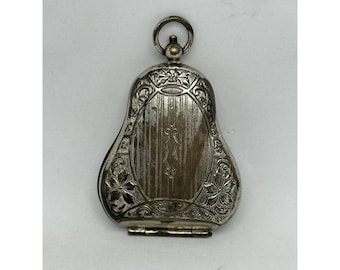 Antique German Silver Double Sovereign Coin Holder Case Only ~ Victorian Era