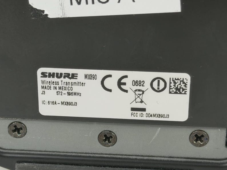 Shure Microflex MX890 Wireless Microphone Transmitter & Mic - J3 Band 572-596MHz image 19
