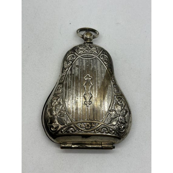Antique German Silver Double Sovereign Coin Holder Case Only ~ Victorian Era View 3