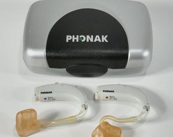 Phonak Savia 311 dSZ BTE Hearing Aids With Case ~ White / Pair ( Left & Right )