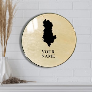 Albanian map personalised home decoration with your name