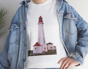 Lighthouse Summer Unisex T Shirt, Vintage Tee, Summer Graphic Tee, Lighthouse T Shirt, Summer Shirt, Gift Ideas for Boat Lovers, Beach Shirt