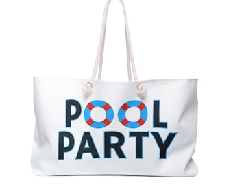 Pool Party bag / pool bag / bag for pool stuff / weekender pool bag / weekender bag gift/