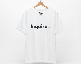 Inquire Lightbulb Unisex Tee, Back to School Shirt, IB Education T-Shirt, Periodic Table Chemistry Top, Teacher Gift Idea