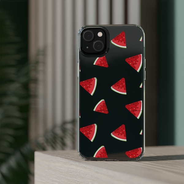 Watermelon iPhone Clear Cases for those who love watermelon even on their phones / perfect  gift clear case for watermelon lovers