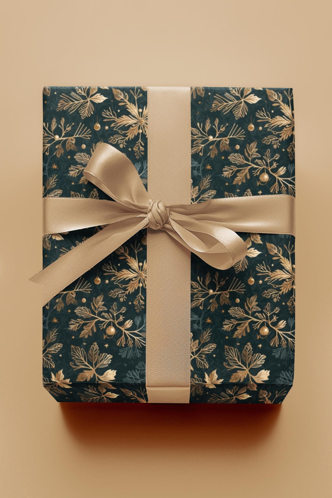 Moody Christmas Wrapping Paper Rolls | Holiday Gift Wrap | Dark Green ...