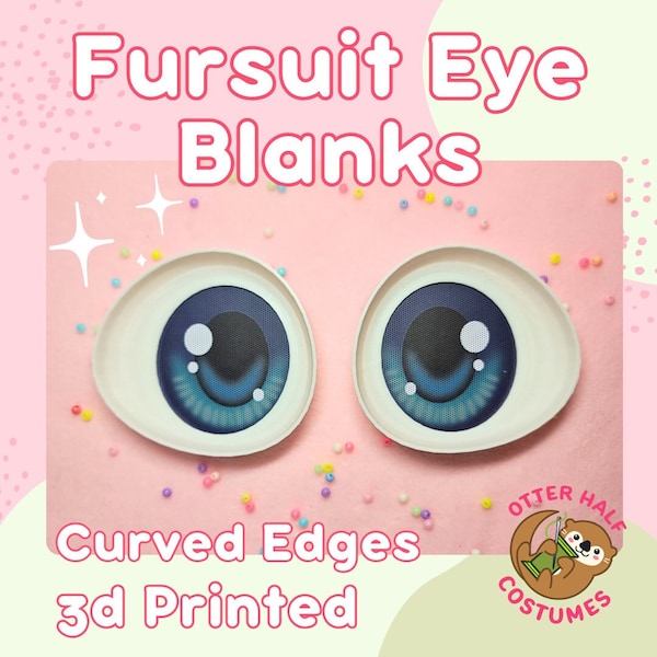 Fursuit Eye Blanks | Rounded Smooth Edge 3D Printed Follow-Me Toony Cute Eyes