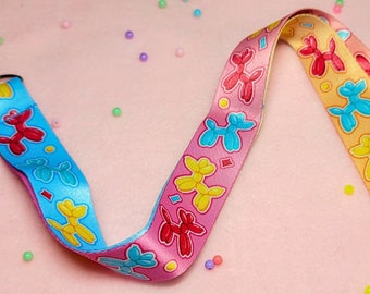 Ballon Hund Schlüsselband | Zirkus Ballontier Circuscore Clown Clown Kidcore Lanyard