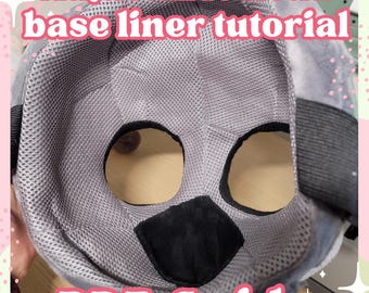 Verstellbare Fursuit Head Lining Tutorial - PDF Anleitung - Für TPU oder Foam Cast Bases