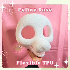 Feline Cat Fursuit Base – Flexible Lightweight TPU – Symmetrical – DIY Furry Cosplay & Mascots