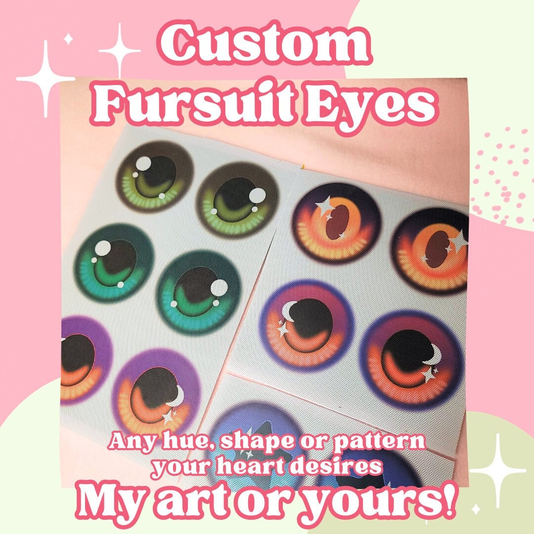 Benutzerdefinierte Fursuit Auge Mesh | .5 mm PVC Mesh Dye Sublimiert Wasserdicht Kratzfest Langlebig lebendige Farbe Mesh