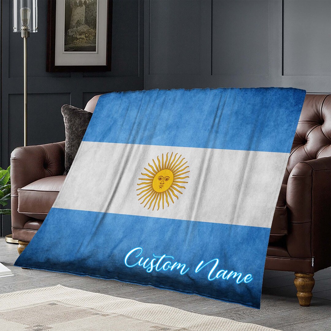 Christmas Gift Argentina Blanket Custom Name Blanket Etsy