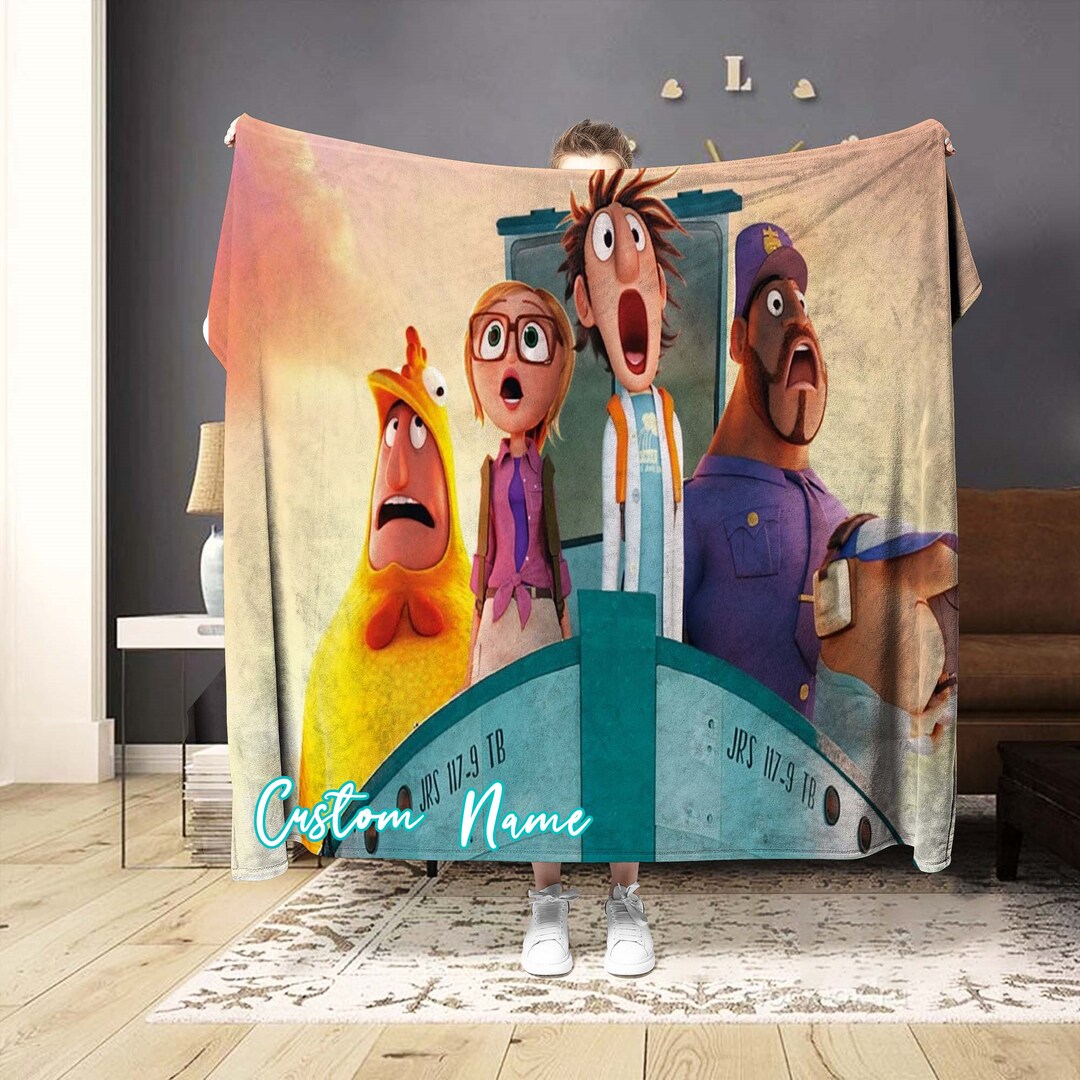Cloudy With a Chance of Meatballs Blanket Custom Name Blanket Etsy