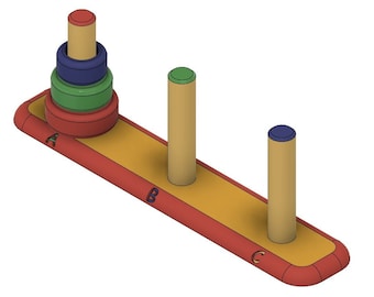 Move Disk Game For Kids / Learning / School / 3d Design / not a physical product