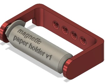 Magnetic Toilet Paper Holder v1 / Bathroom Decor / Home Living / 3d Printer Design