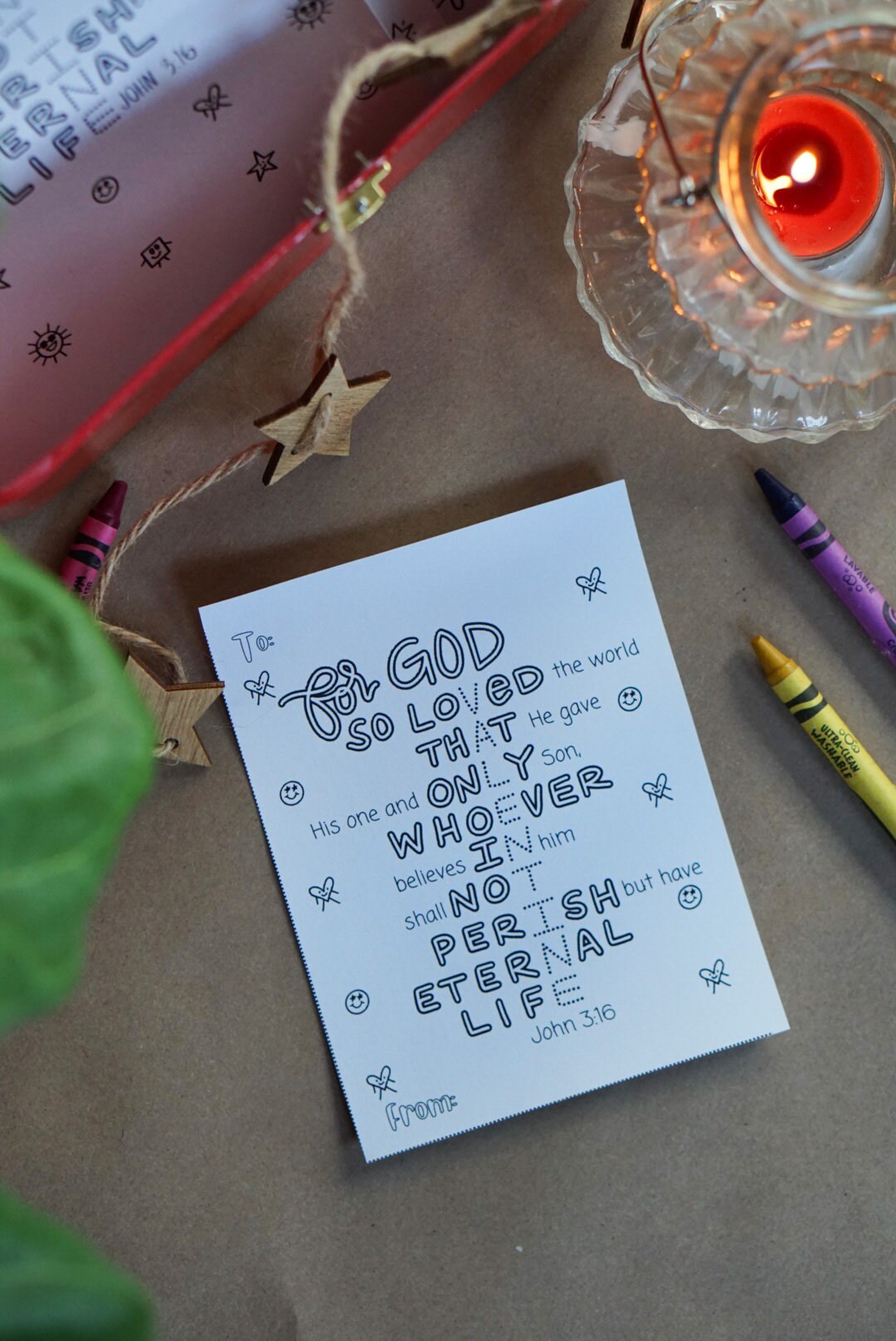 God's Love Cards Coloring printable PDF - Etsy