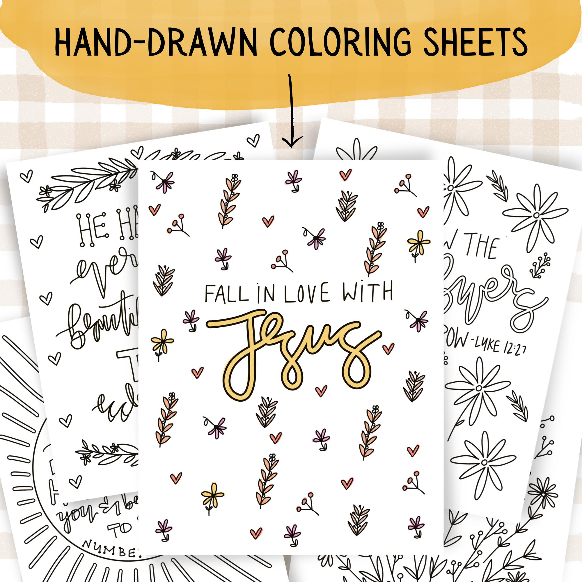 15 Thanksgiving Bible Verse Coloring Pages Printable Bundle for