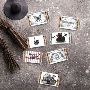 Mini Hershey's Chocolate Bar Wrappers Template X 12 Designs, Gothic