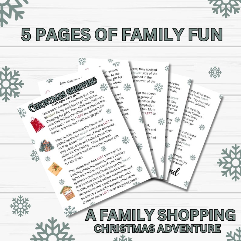 Right Left Game for Christmas, Left Right Christmas Game Funny, Gift