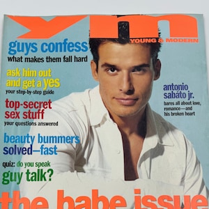 OCT 1996 YM MAGAZINE Antonio Sabato Jr. cover, hunky centerfold!