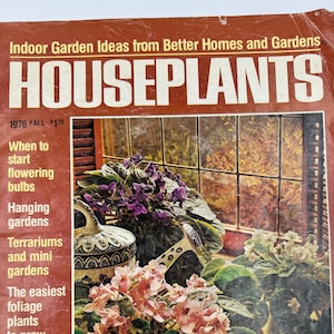 FALL 1976 HOUSEPLANTS Better Homes and Gardens special magazine, hand illustrations!